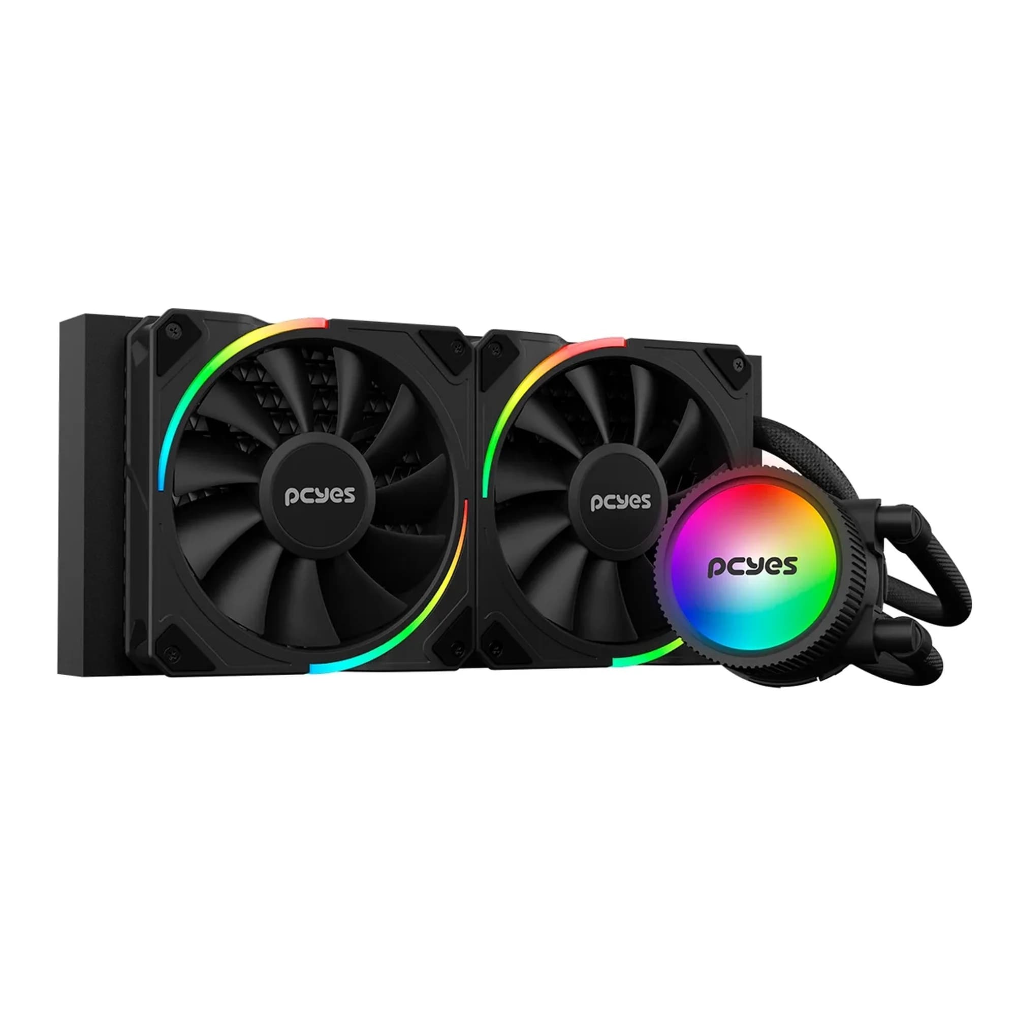 WATERCOOLER PCYES SANGUE FRIO 3 BLACK VULCAN 240MM ARGB - TDP 250W - ARGBSF3240BR