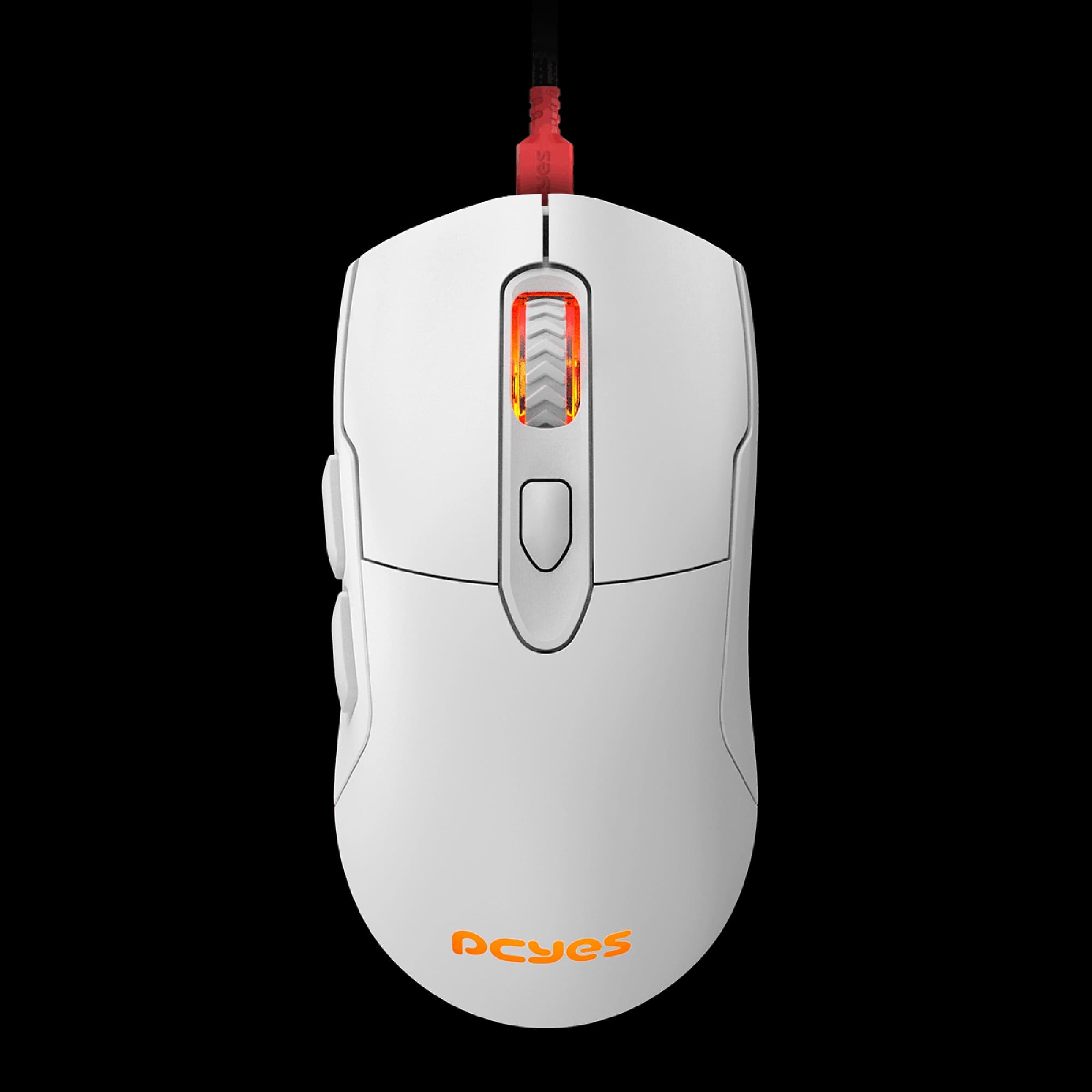MOUSE GAMER PCYES MALUS WHITE - 12400DPI - RGB - 6 BOTOES PMGMWG
