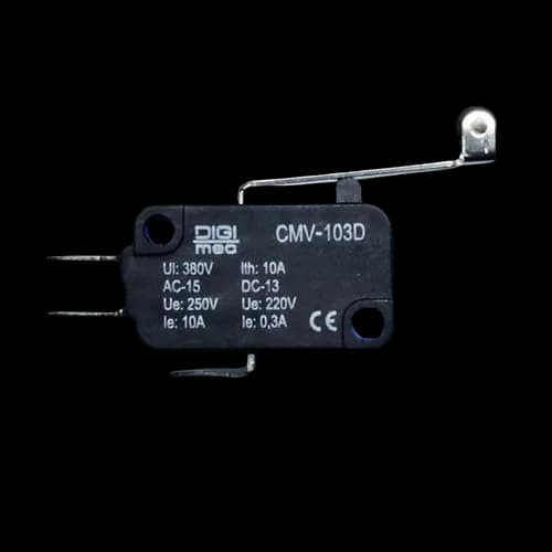 Micro Interruptor Miniatura Alavanca Média com Rolete CMV-103D Digimec