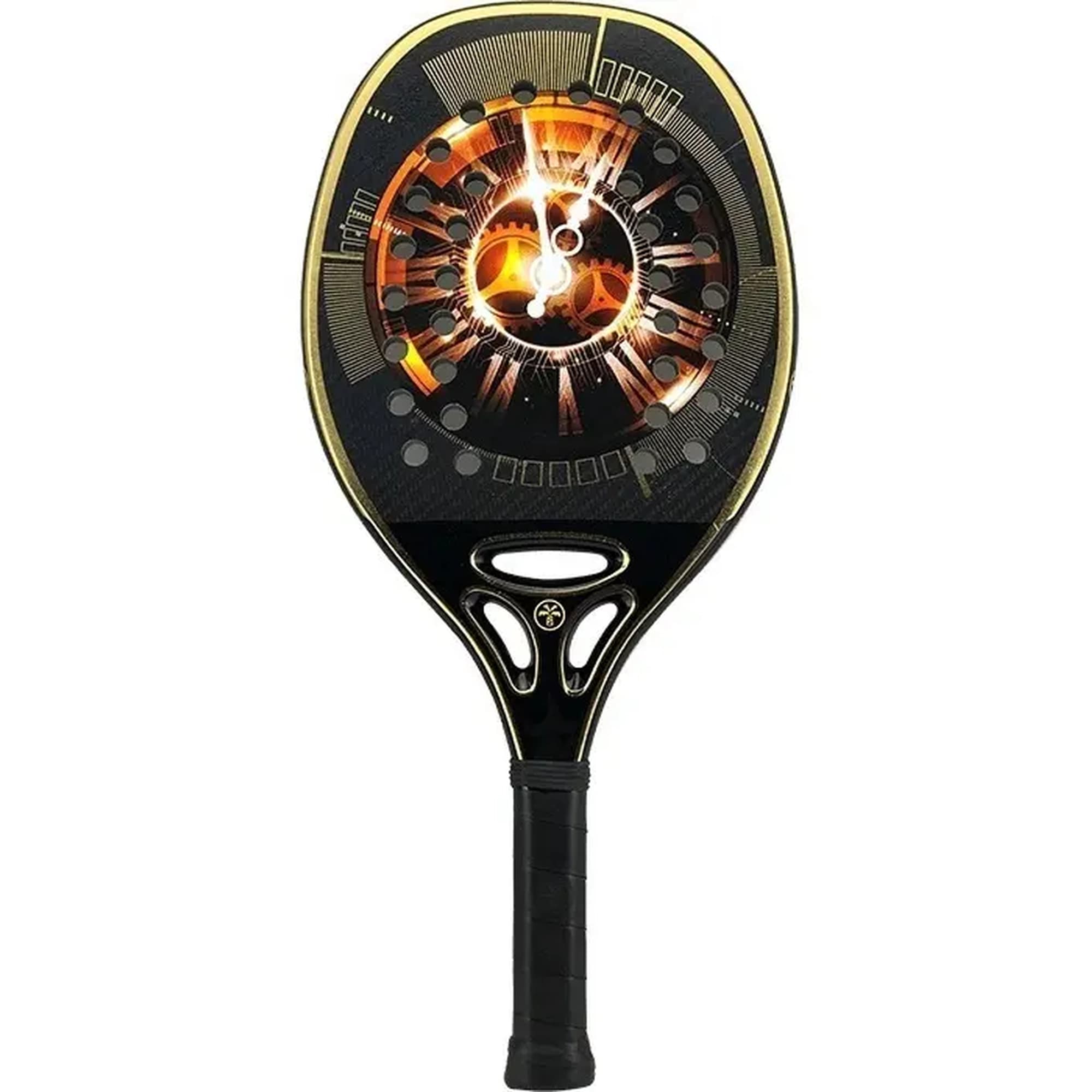 Raquete de Beach Tennis Turquoise Revolution Time 1.3 Gold – Carbono 3K