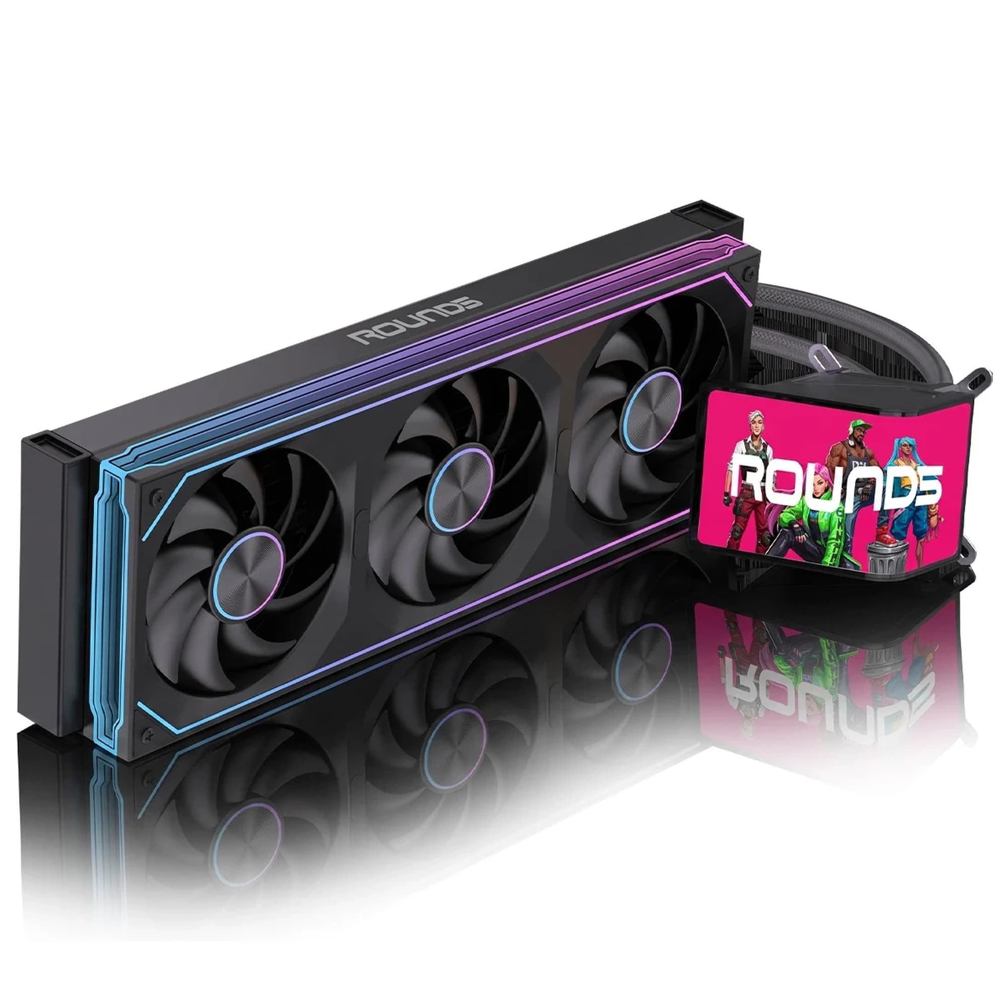WATERCOOLER R5 HORIZON BLACK ARGB TELA PANORAMICA CURVA DE 6,67 360MM TDP 300W