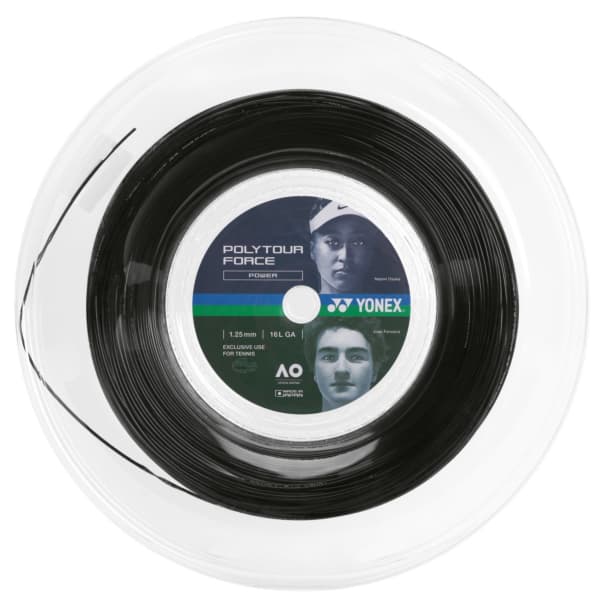 Corda Yonex PolyTour Force 16L 1.25mm - Preta